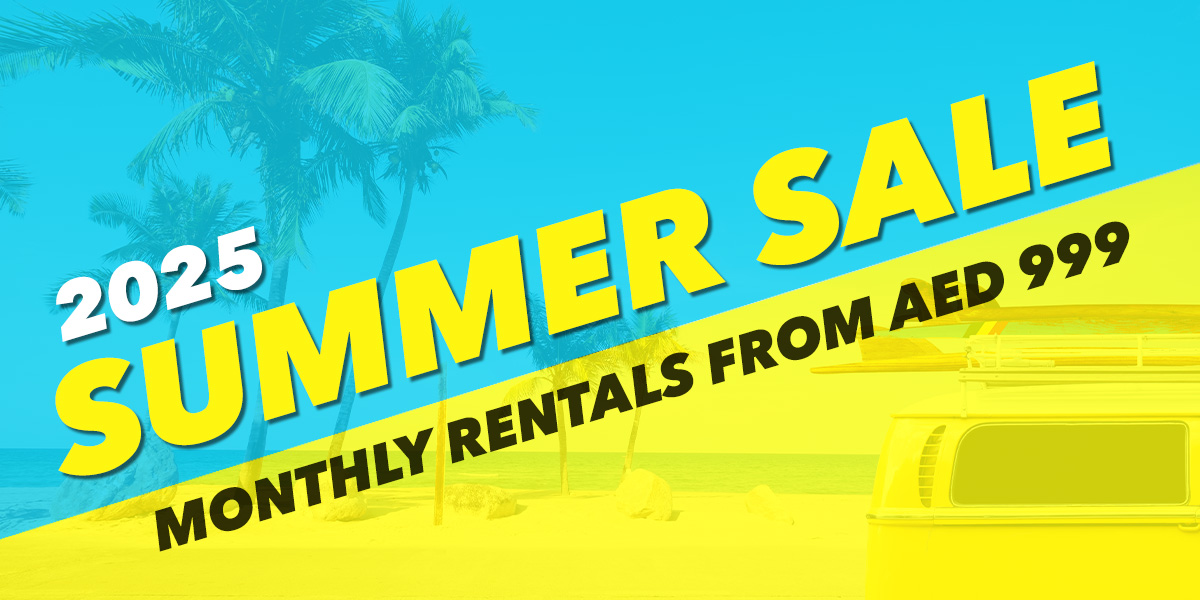 2025 Summer Sale in UAE - Monthly Rentals at Selfdrive starts from AED 999
