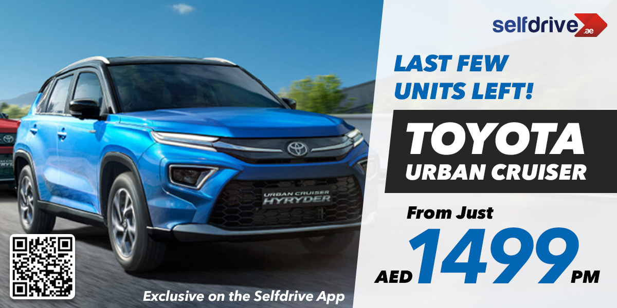 Last Few Units Left! Rent the Toyota Urban Cruiser from Selfdrive.ae at Just AED 1499/month