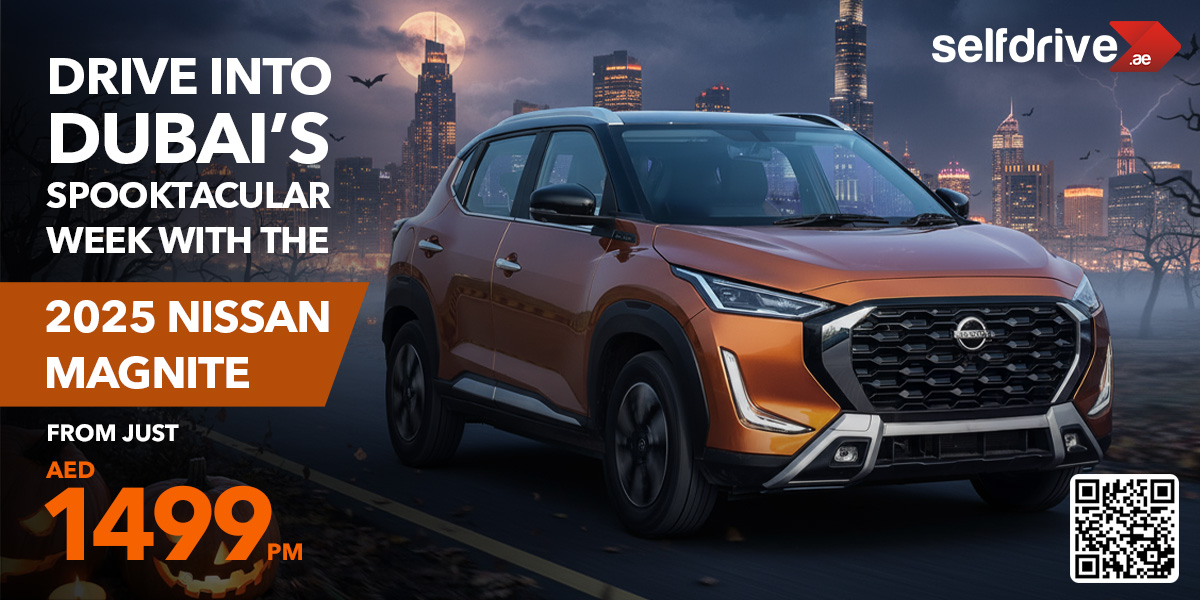 Drive Into Dubai’s Spooktacular Week with the 2025 Nissan Magnite - Rent It for Just AED 1499/month on Selfdrive UAE!